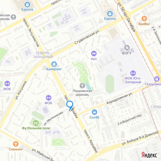 Карта торговых объектов